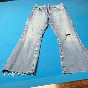 AG lightly worn kick flare capri